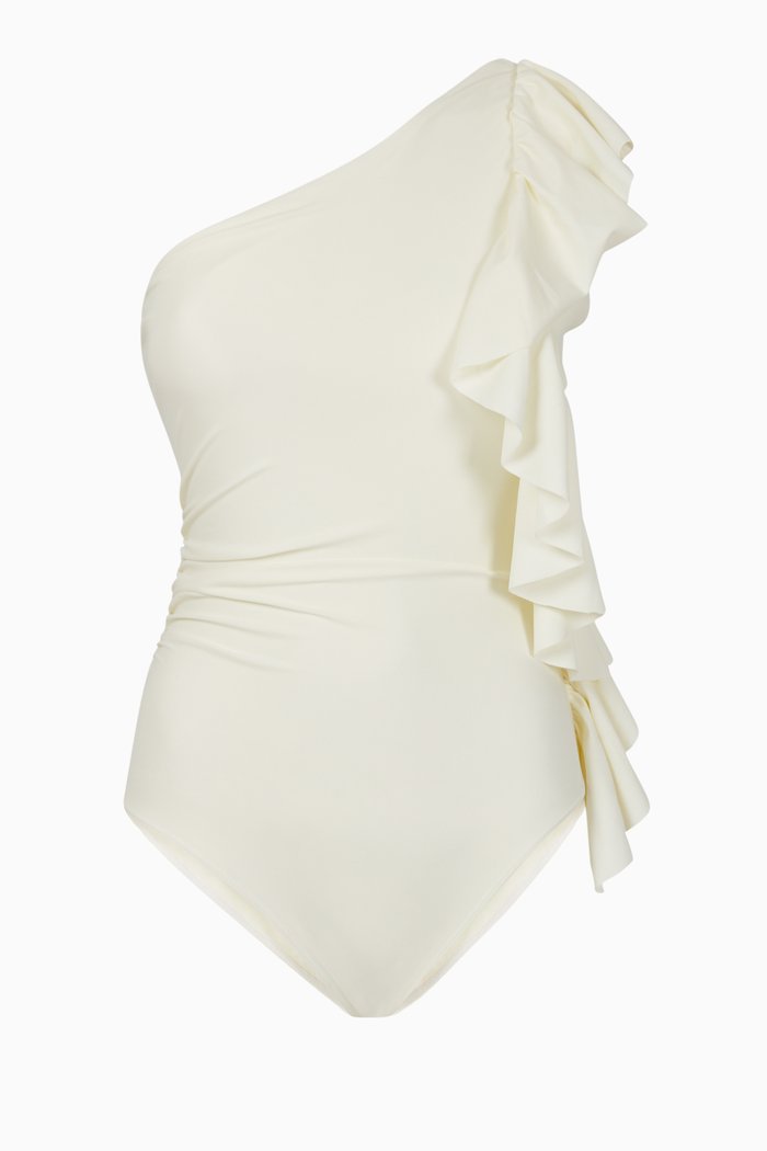 Coconut One-Piece Swimsuit, White