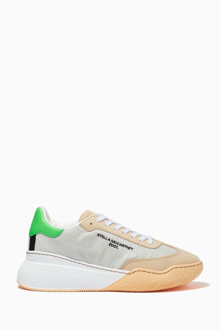 

Loop Lace-up Sneakers in Recycled Nylon, Neutral