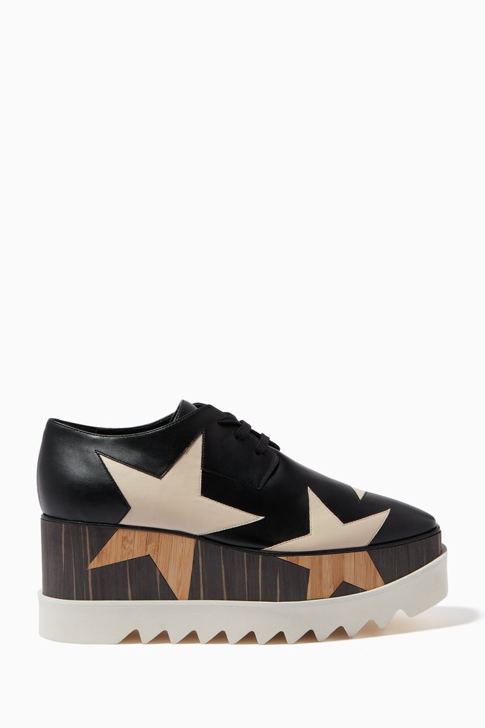 

Elyse Platform Shoes in Patent Alter Leather, Black
