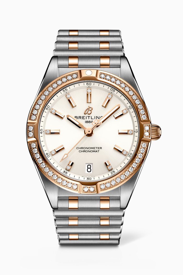 

Chronomat 32 with Diamonds & 18kt Red Gold, White