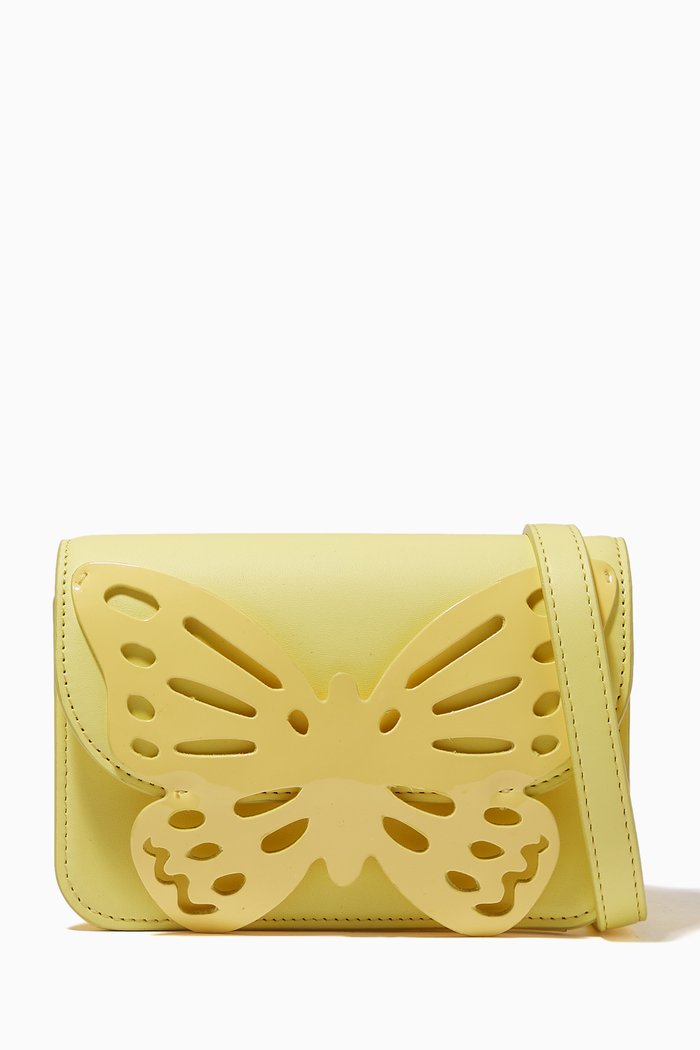 

Shoulder Bag with Butterfly Appliqué, Yellow