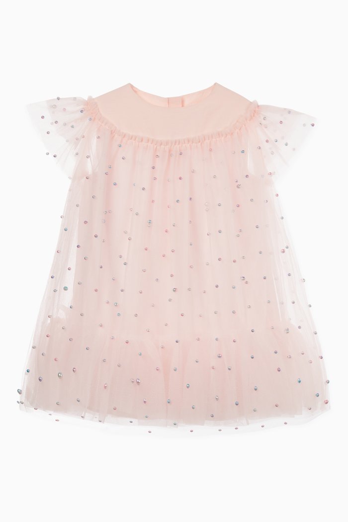 

Frill Dress with Pearls, Pink