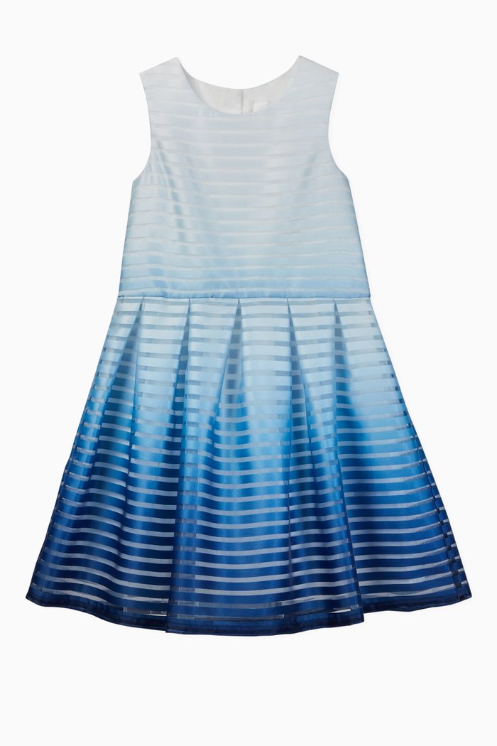 

Gradient Stripes Dress, Blue