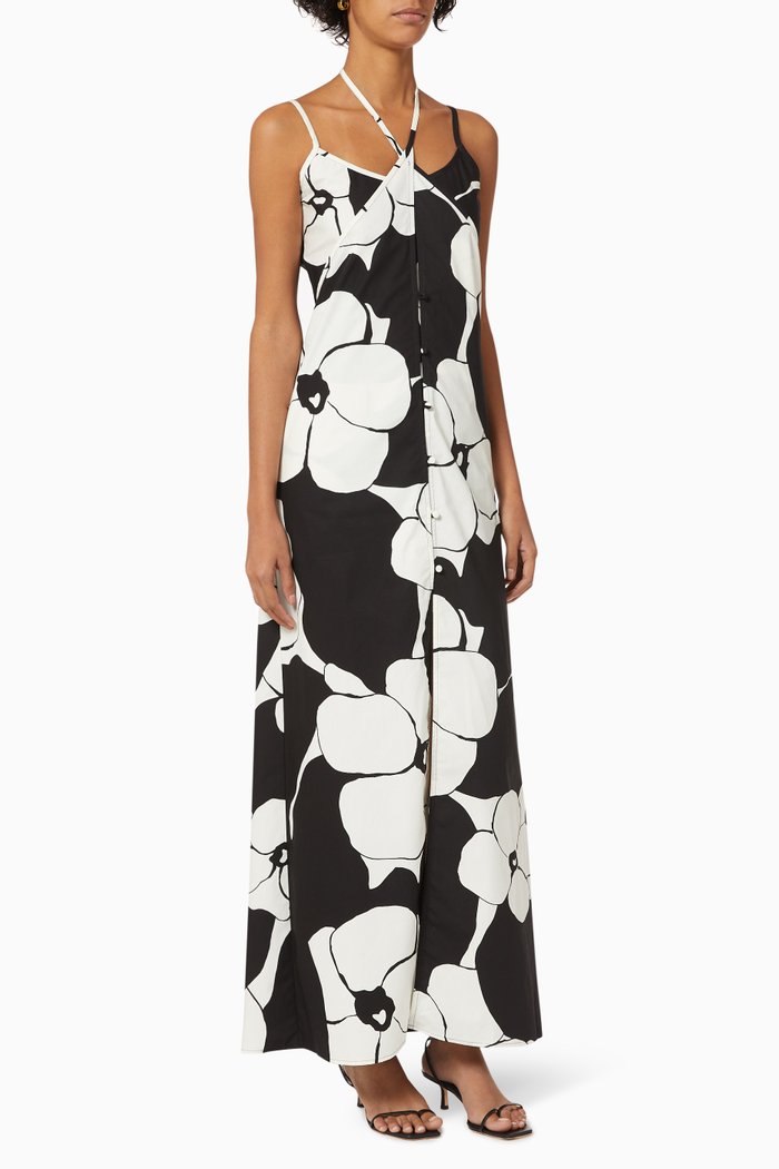 

Miranda Layered Slip Dress, Black
