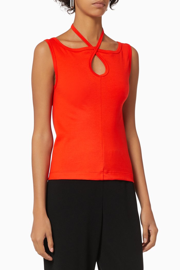 

Keyhole Holster Tank Top, Red