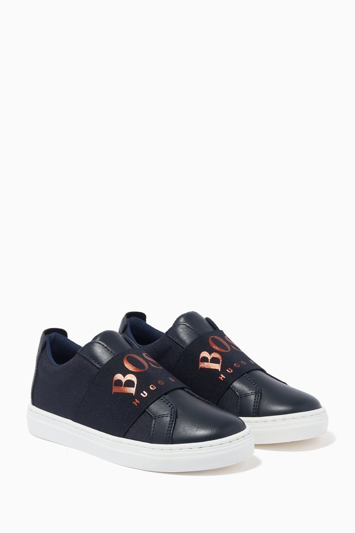 

Logo Sneakers in Leather, Blue