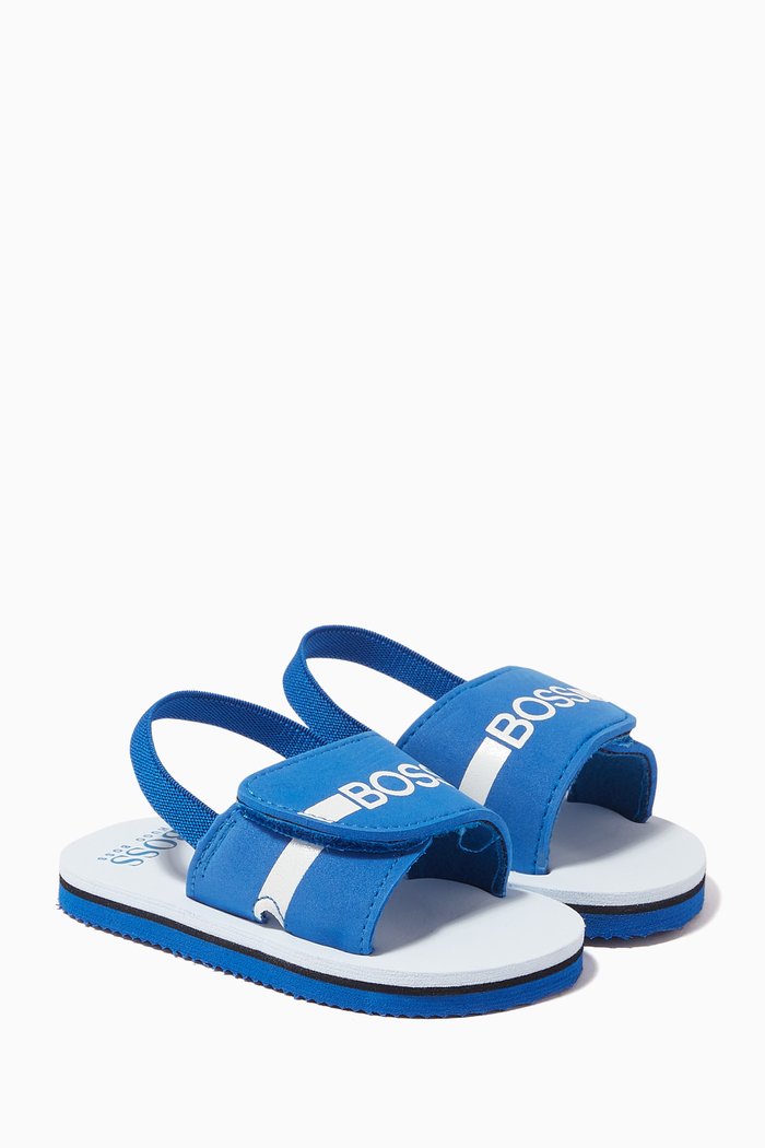 

Logo Strap Sandals in Neoprene, Blue