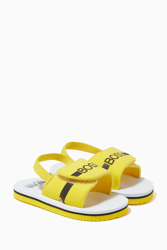 

Logo Strap Sandals in Neoprene, Yellow