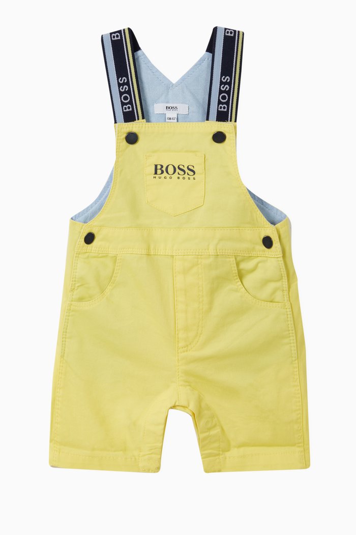 

Logo Detail Dungarees, Yellow