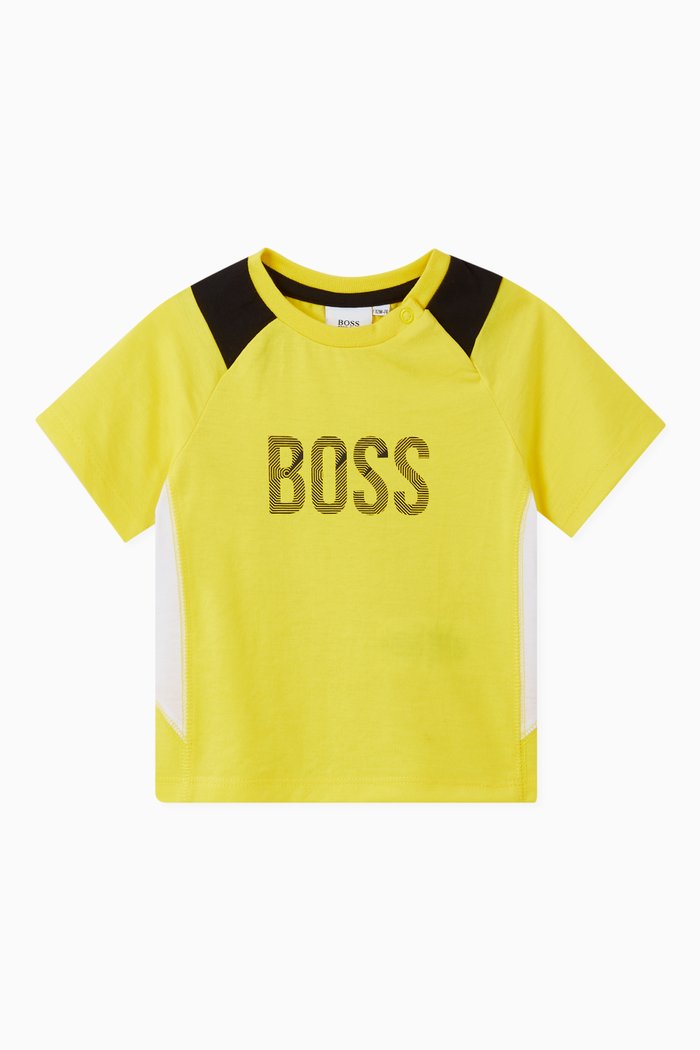 

Logo T-Shirt in Cotton Blend, Yellow