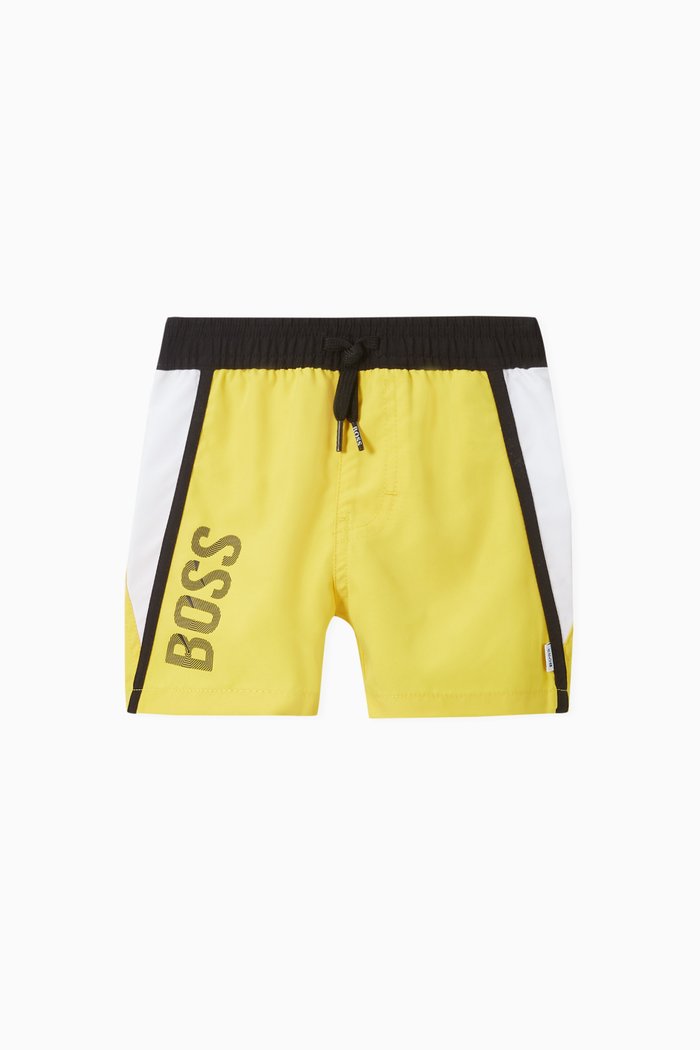 

Logo Swim Shorts in Polyester, Yellow