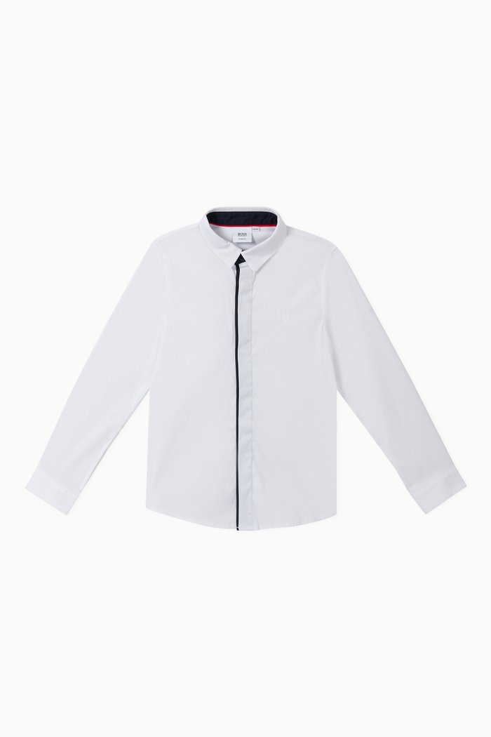 

Contrast Trim Shirt, White