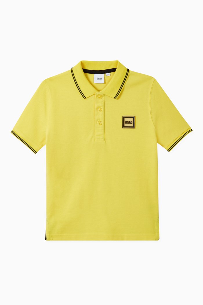 

Logo Patch Cotton Piqué Polo, Yellow