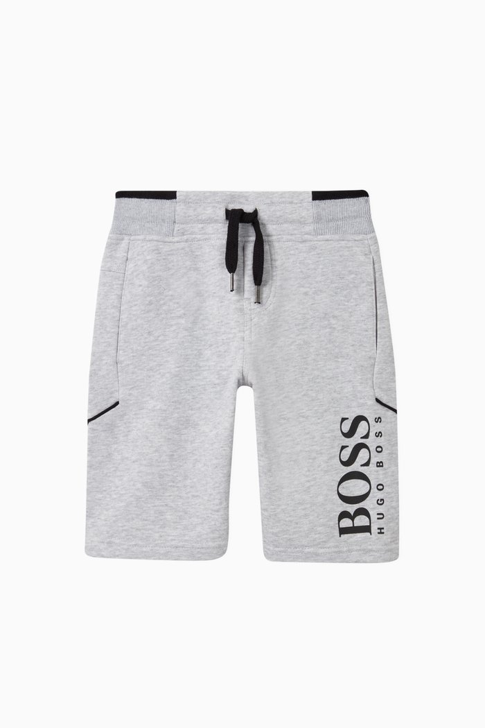 Logo Jersey Bermuda Shorts, Grey