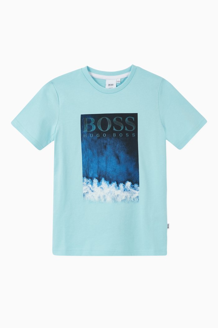 Graphic T-shirt in Cotton, Blue