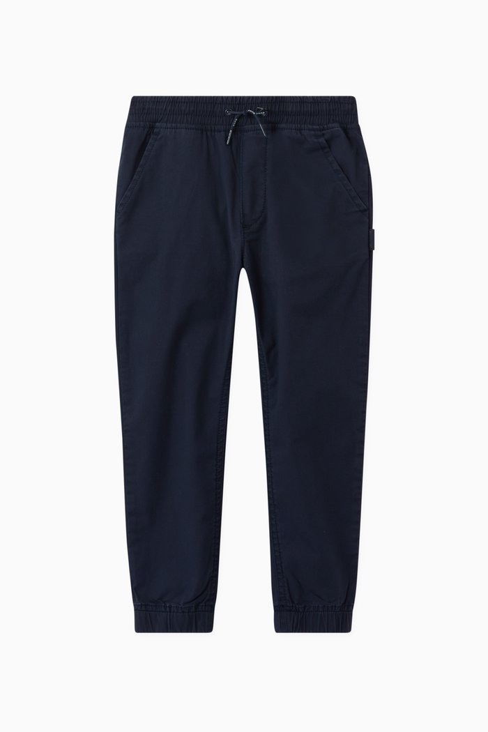 

Tapered Pants in Stretch Cotton, Blue