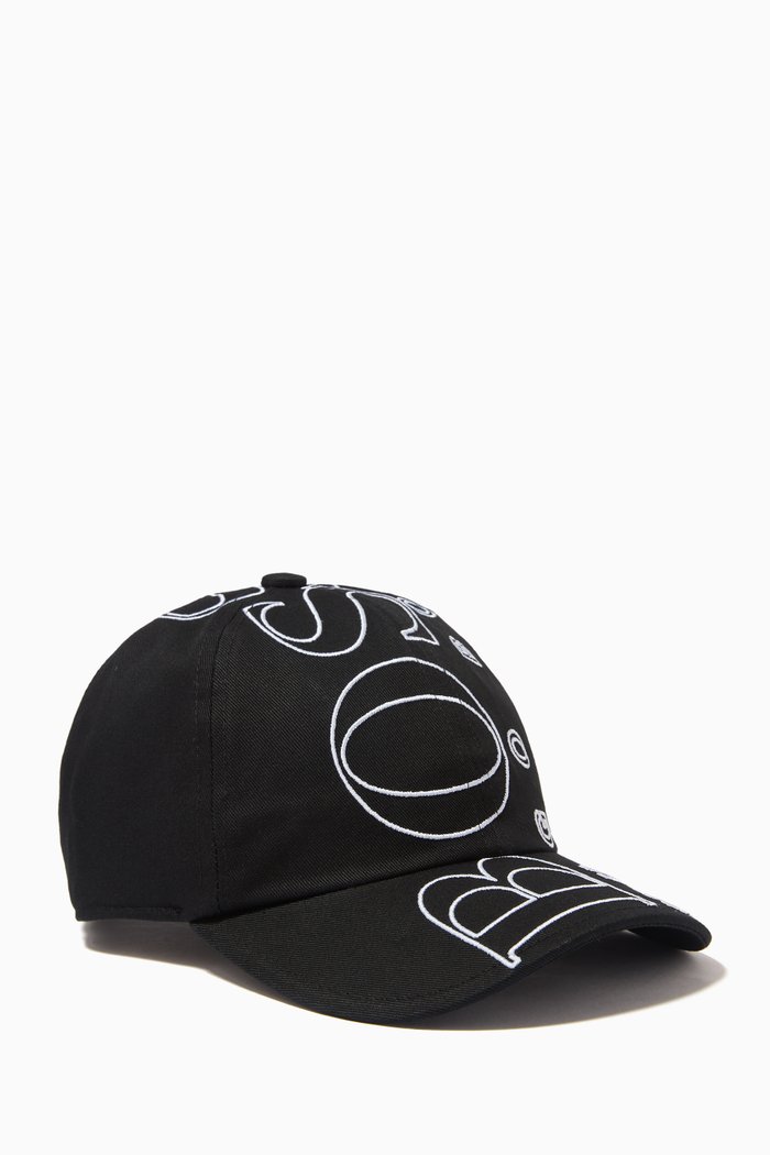 

Logo Cap in Cotton, Black