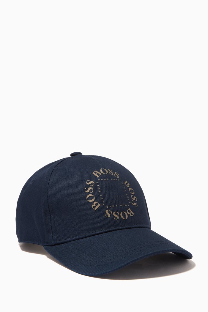 

Disk Logo Cap in Cotton, Blue
