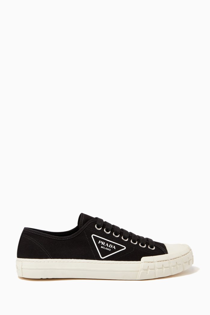 

Wheel Vulcanizzato Sneakers in Cotton Canvas, Black