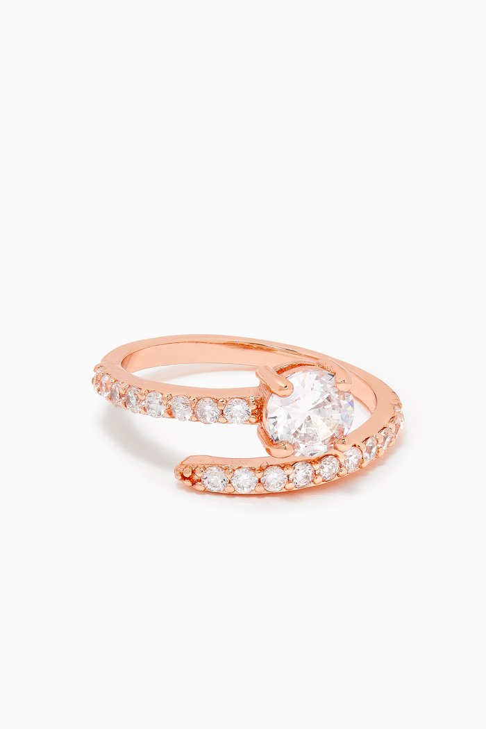 

Split Pave Band Ring, Rose gold