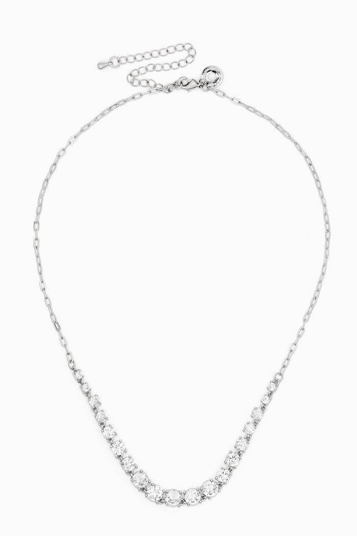 

Graduated Round Necklace, Silver