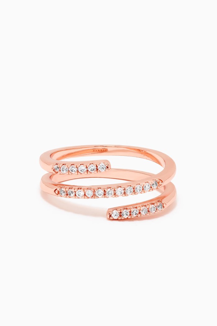 Narrow Spiral Ring, Rose gold