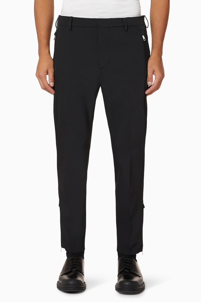

Technical Fabric Stretch Pants, Black