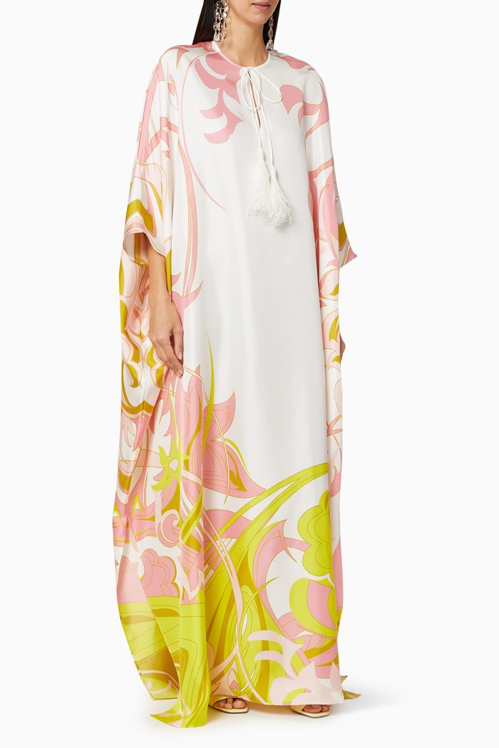 

Dinamica Silk Twill Kaftan, White