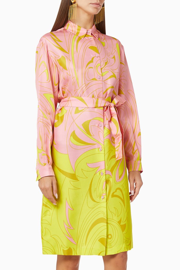 

Dinamica Dégradé Silk Twill Dress, Pink