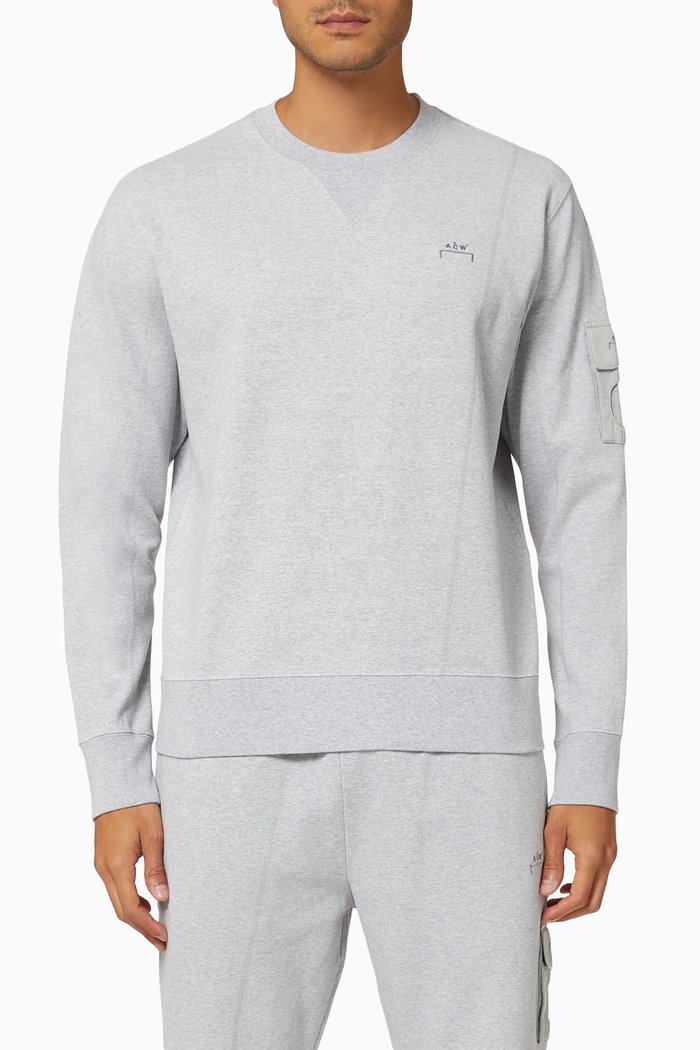 

Essential Cotton Crewneck Sweatshirt, Grey