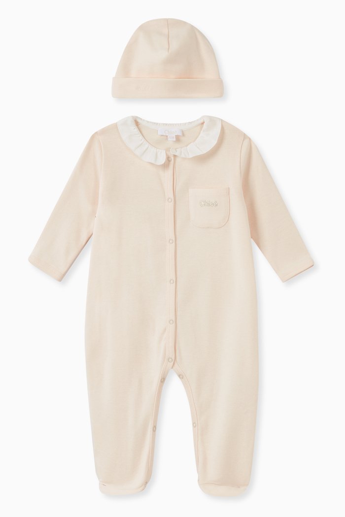 

Organic Cotton Pajamas & Hat Gift Set, Pink