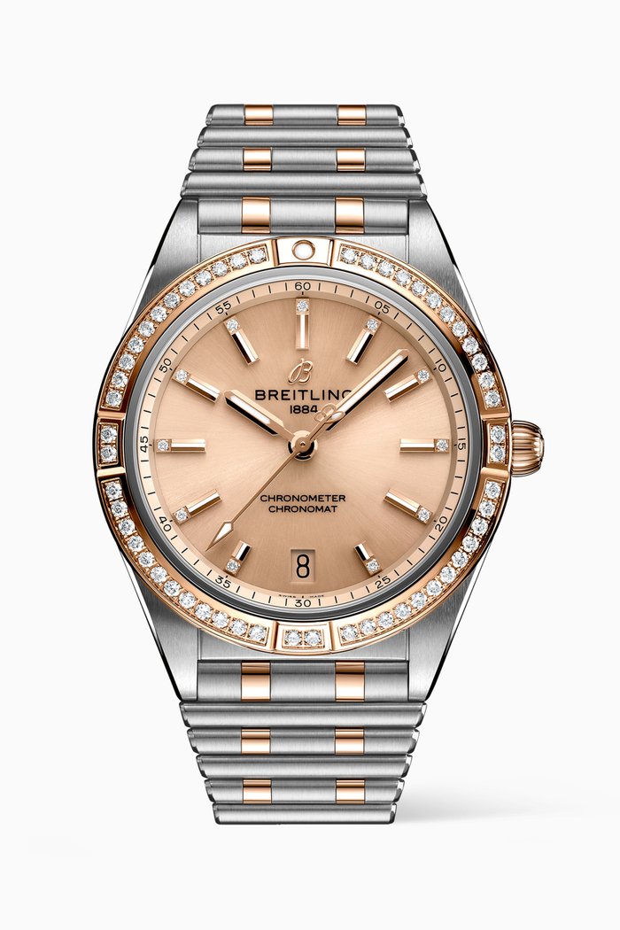 

Chronomat Automatic 36 with Diamonds & 18kt Red Gold, Metallic