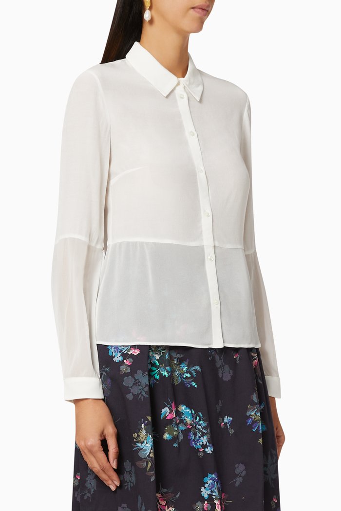 

Divella Peplum Shirt, White