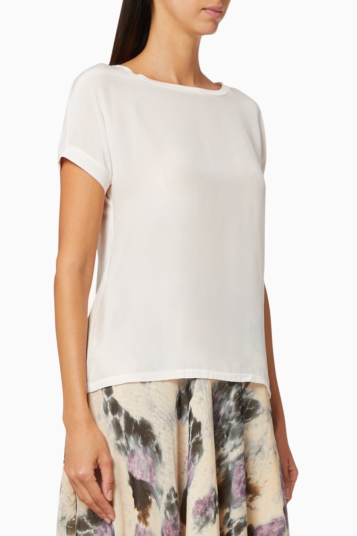 

Consuelo Silk Top, White
