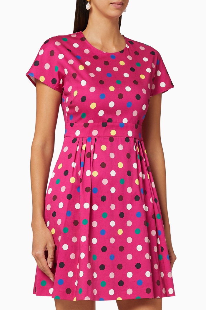 

Panama Polka Dot Dress, Red