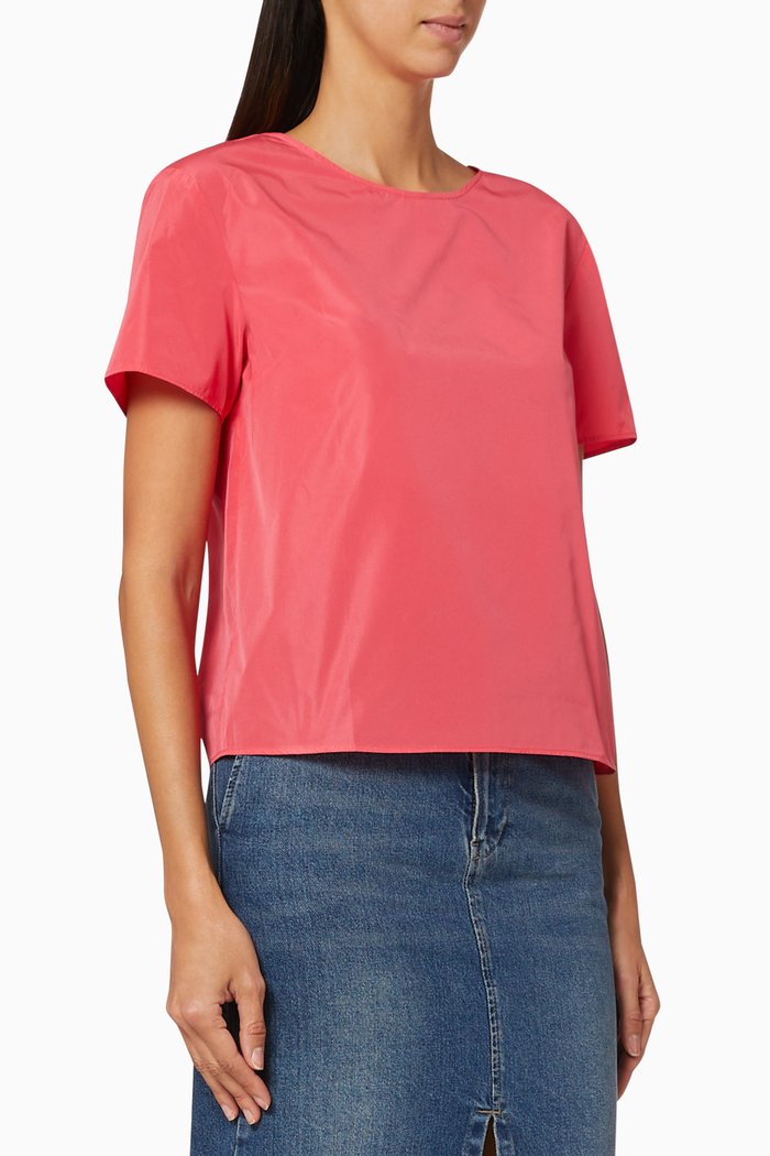 Parigino Satin Top, Orange