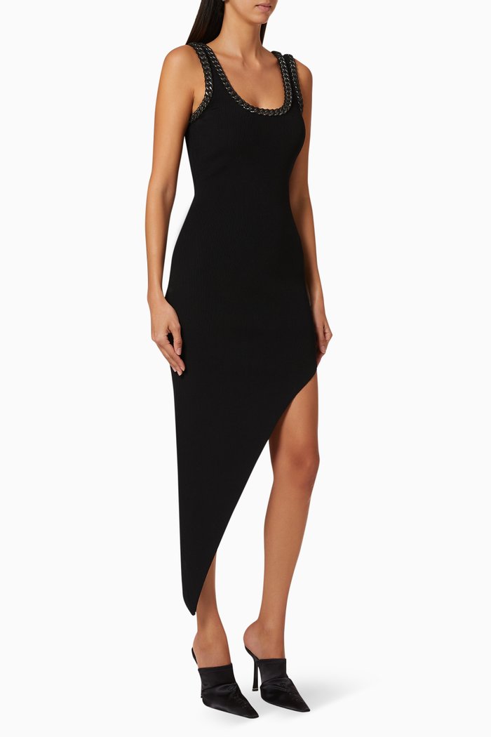 

Trapped Chain Tank Dress, Black