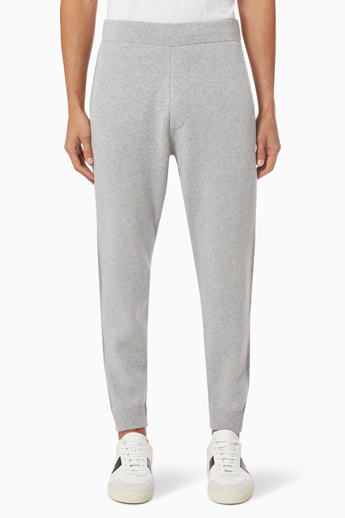 

Stripe Sweatpants in Wool Cashmere, Grey