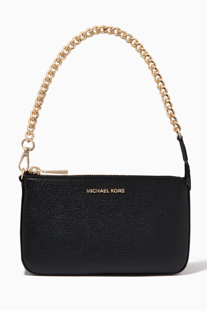 

Jet Set Shoulder Bag in Leather, Black