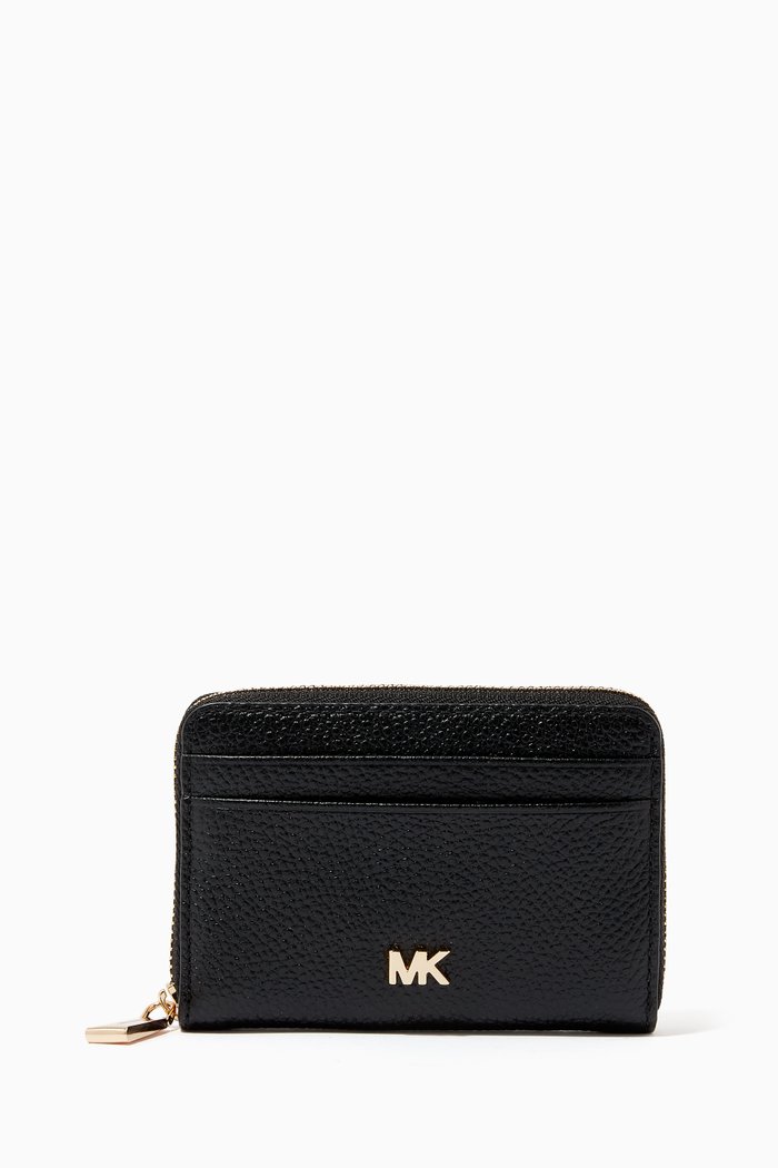 

Small Wallet in Pebbled Leather, Black
