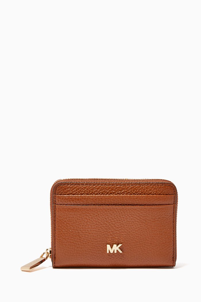 

Small Wallet in Pebbled Leather, Brown