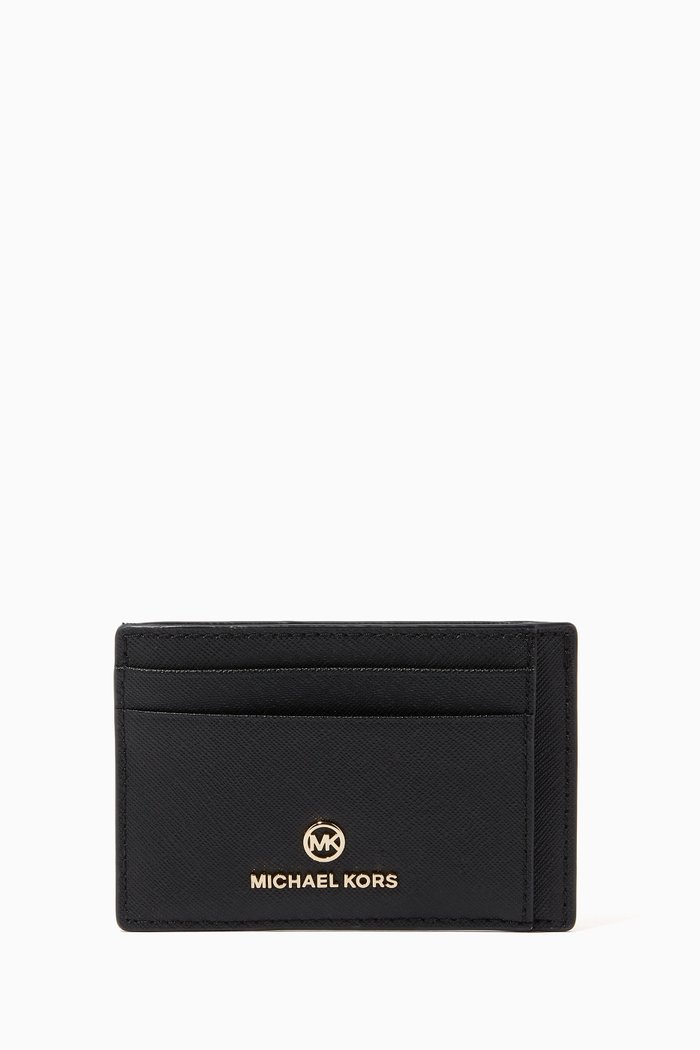 

Small Card Case in Leather, Black