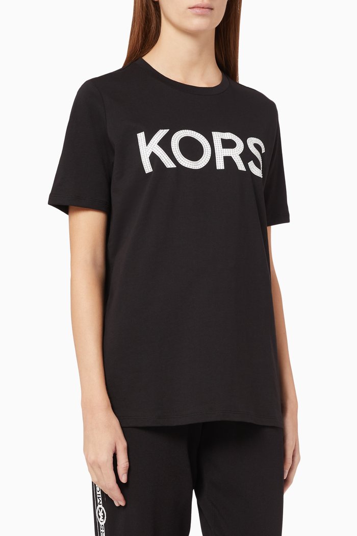 

Logo Print Cotton T-Shirt, Black