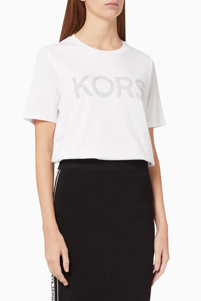 

Logo Print Cotton T-Shirt, White