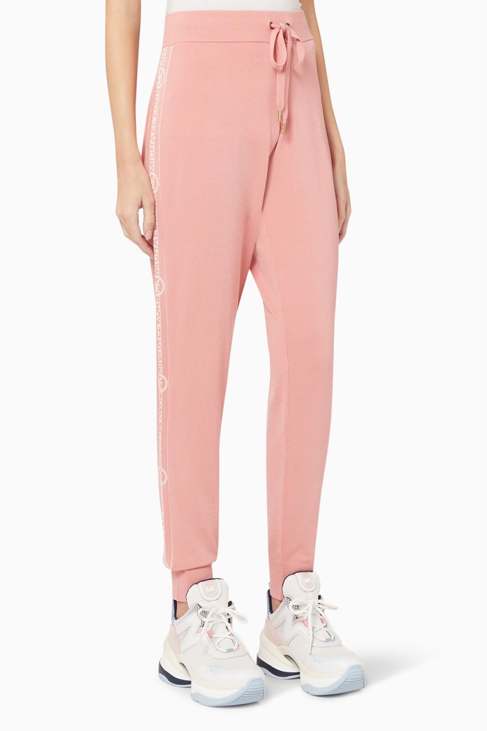 

Logo Print Track Pants, Pink