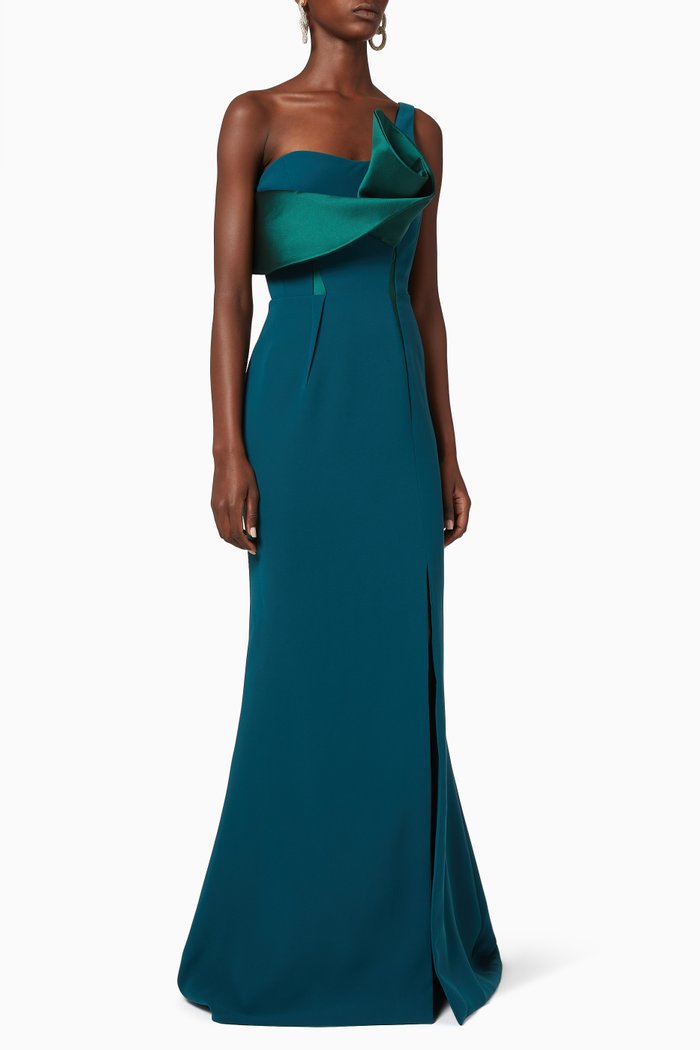 

Frill Corset Dress, Blue