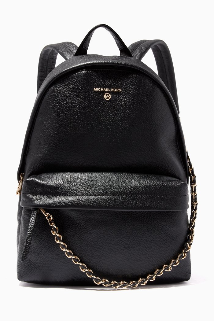 

Slater Large Backpack in Leather, Black