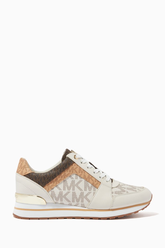 

Billie Sneakers in Leather & Canvas, Yellow