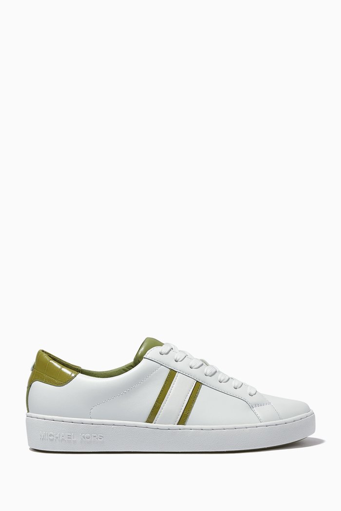 

Irving Two-Tone Sneaker in Leather, Green
