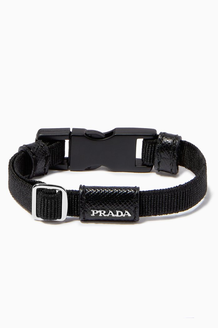 

Elasticised Logo Bracelet, Black